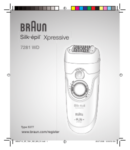 Mode d’emploi Braun 7281 WD Silk-epil Xpressive Epilateur