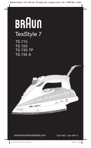 Instrukcja Braun TS 735 TP TexStyle 7 Żelazko
