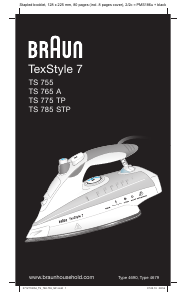 Manuale Braun TS 775 TP TexStyle 7 Ferro da stiro