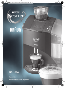 Manual Braun NC 1000 Nescafé Nescup Coffee Machine