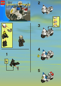 Bedienungsanleitung Lego set 7235 City Polizeimotorrad