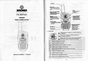 Mode d’emploi Brondi FX-400 Twin Talkie-walkie