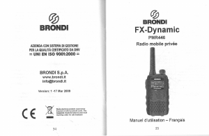 Mode d’emploi Brondi FX-Dynamic Talkie-walkie
