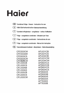 Handleiding Haier AFD633IX Koel-vries combinatie