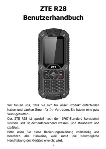 Bedienungsanleitung ZTE R28 Handy