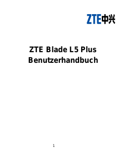 Bedienungsanleitung ZTE Blade L5 Plus Handy