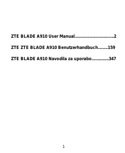 Priročnik ZTE Blade A910 Mobilni telefon