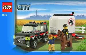 Manual de uso Lego set 7635 City 4×4 con remolque para caballos
