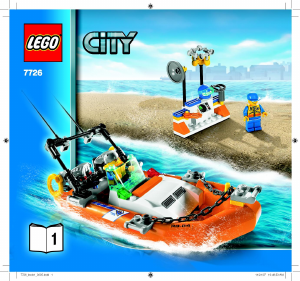 Handleiding Lego set 7726 City Kustwachttruck met speedboot