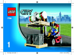 Bedienungsanleitung Lego set 7733 City LKW mit Gabelstapler