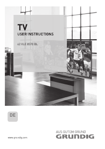 Bedienungsanleitung Grundig 42 VLE 8570 BL LED fernseher