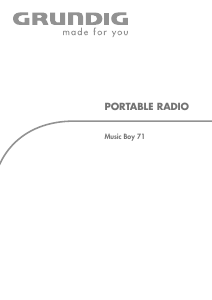 Handleiding Grundig Music Boy 71 Radio