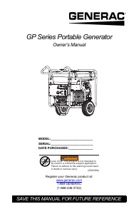 Manual Generac 5735 GP17500E Generator