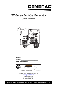 Handleiding Generac 5734 GP15000E Generator
