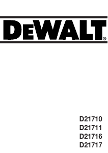 Brugsanvisning DeWalt D21717K Slagboremaskine