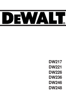 Kullanım kılavuzu DeWalt DW221 Darbeli matkap