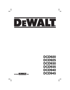 Kullanım kılavuzu DeWalt DCD930VX Matkap tornavida