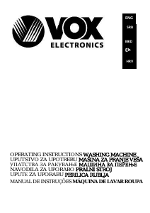 Manual Vox WM1060T0G Washing Machine