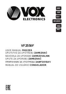 Manual Vox VF2550F Congelador