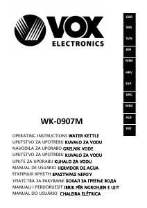 Manual de uso Vox WK0907M Hervidor