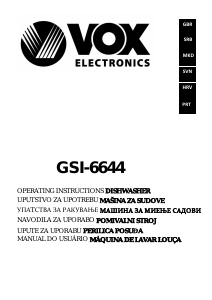 Handleiding Vox GSI6644 Vaatwasser