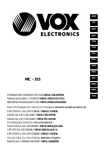 Manuale Vox MC355 Tritatutto