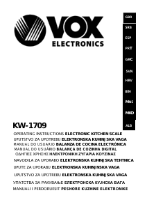 Manual de uso Vox KW1709 Báscula de cocina