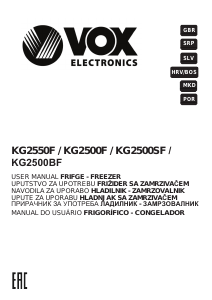 Manual Vox KG2500BF Frigorífico combinado