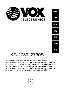 Manual Vox KG2730 Frigorífico combinado
