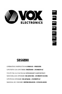 Manual Vox SBS689IX Frigorífico combinado