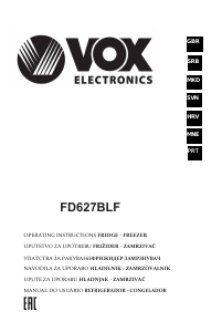 Manual Vox FD627BLF Frigorífico combinado