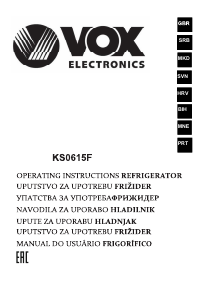 Manual Vox KS0615F Frigorífico