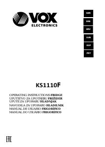 Handleiding Vox KS1110F Koelkast