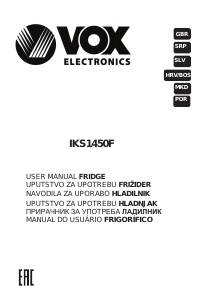 Manual Vox IKS1450F Refrigerator