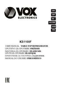 Manual Vox KS1100F Refrigerator