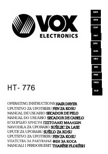 Εγχειρίδιο Vox HT776 Πιστολάκι μαλλιών