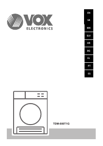Manual Vox TDM800T1G Dryer