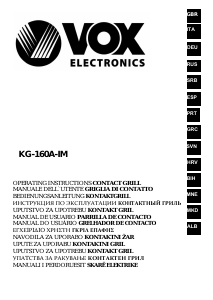 Manual Vox KG160A Grelhador de contacto