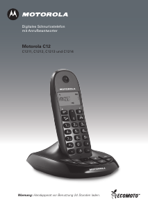 Bedienungsanleitung Motorola C1211 Schnurlose telefon