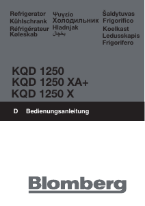 Bedienungsanleitung Blomberg KQD 1250 XA+ Kühl-gefrierkombination