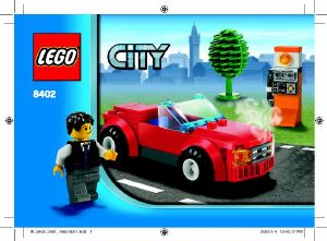 Manual Lego set 8402 City Sports car