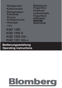 Εγχειρίδιο Blomberg KQD 1251 XA++ Ψυγειοκαταψύκτης