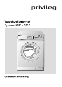 Bedienungsanleitung Privileg Dynamic 5932 Waschmaschine