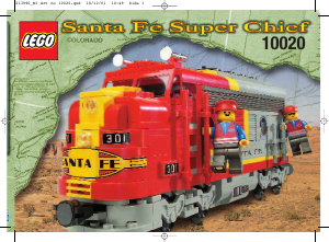 Brugsanvisning Lego set 10020 City Santa Fe locomotiv