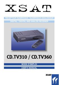 Mode d’emploi Xsat CD.TV360 Récepteur numérique