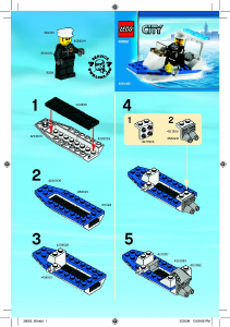 Manual Lego set 30002 City Police boat