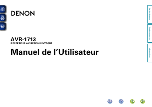 Mode d’emploi Denon AVR-1713 Récepteur