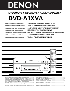 Handleiding Denon DVD-A1XVA DVD speler