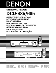 Mode d’emploi Denon DCD-485 Lecteur CD