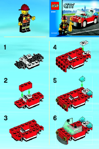 Manual de uso Lego set 30221 City Coche de bomberos